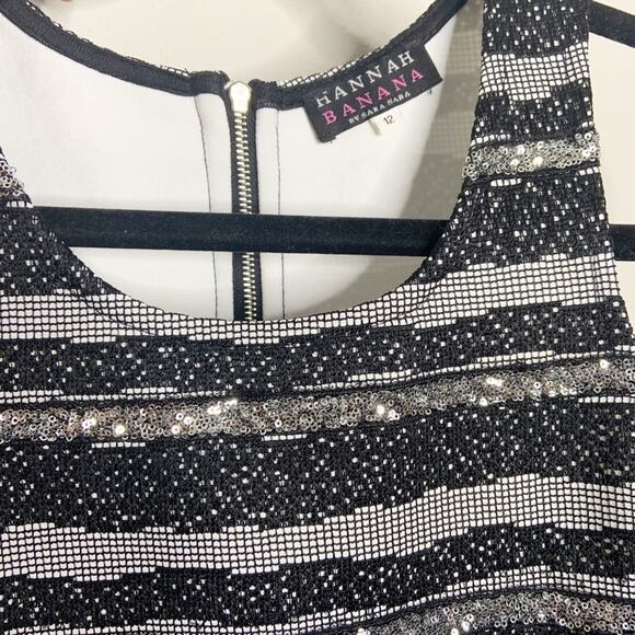 Hannah Banana Stripe Fit And Flare Dress Size 12 - Picture 4 of 5